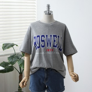 로즈웰 30수반팔 티셔츠 여자 여성 빅사이즈티셔츠 박스티